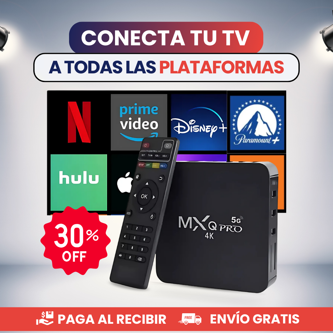 +1300 Canales, Netflix, HBO y más en tu TV actual – Convertíla en Smart con 30% OFF