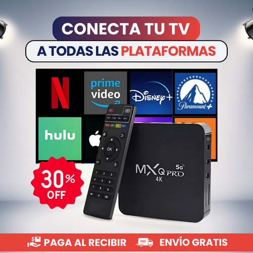 +1300 Canales, Netflix, HBO y más en tu TV actual – Convertíla en Smart con 30% OFF
