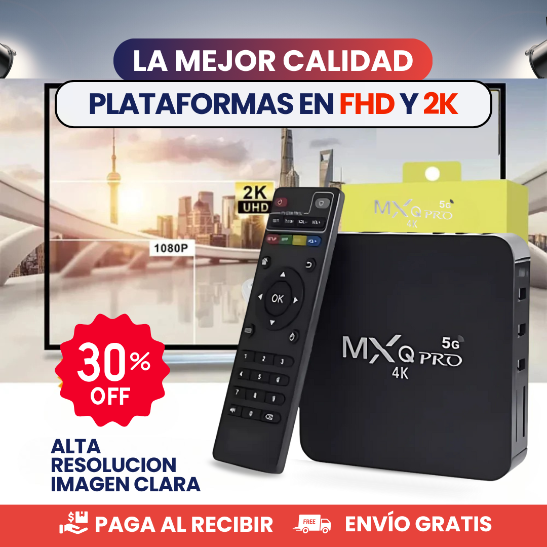 +1300 Canales, Netflix, HBO y más en tu TV actual – Convertíla en Smart con 30% OFF