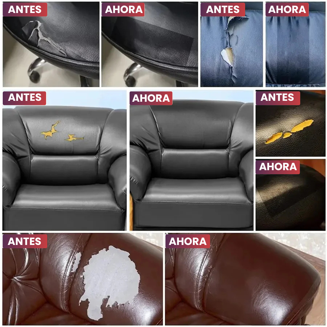 ¡OFERTA DOBLE! 2 Parches de Cuero + 2 Pegamentos Fuertes