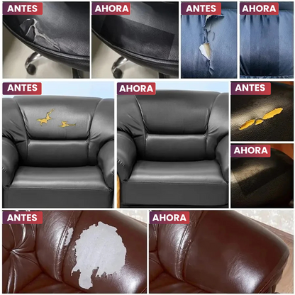 ¡OFERTA DOBLE! 2 Parches de Cuero + 2 Pegamentos Fuertes